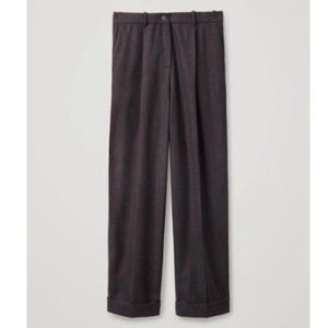 COS Houndstooth Wide-leg Trousers In Blue